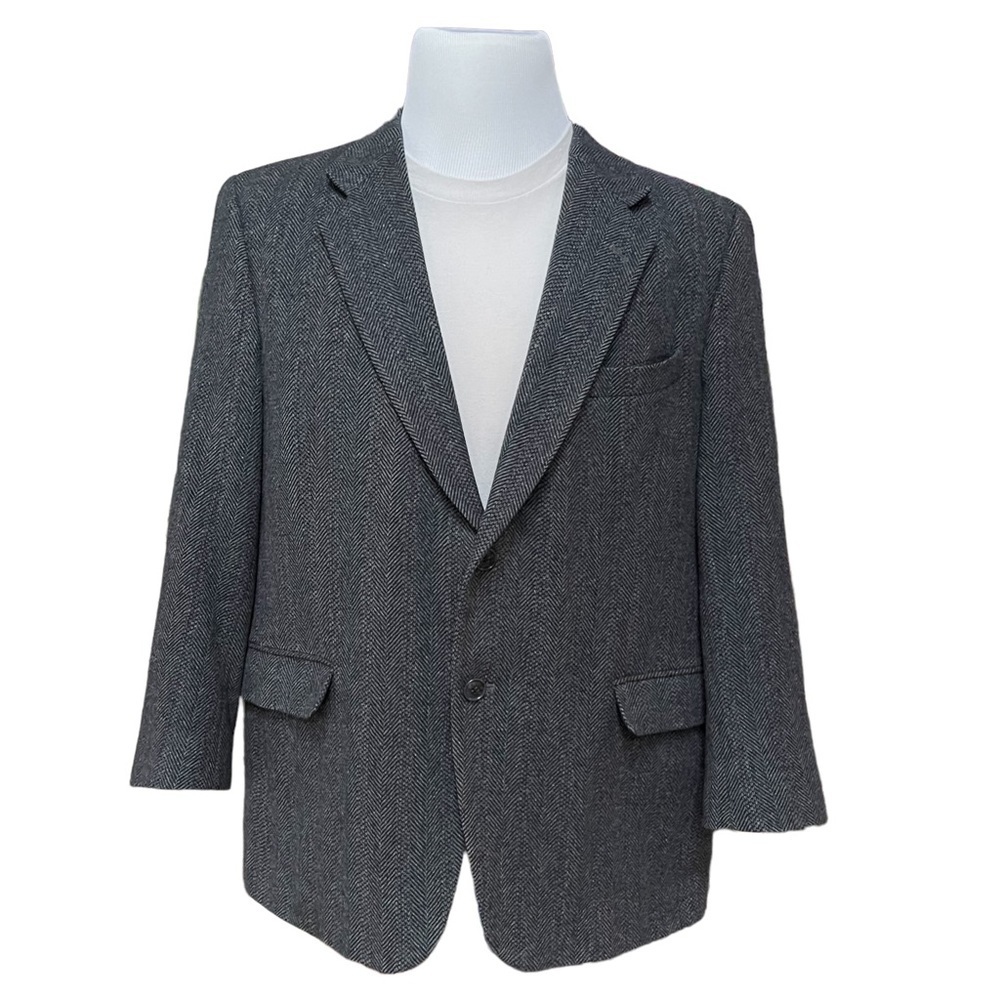Vintage Cricketer Lamp Wool Blend Tweed 2 Button Blazer/Sport Jacket‎ Size: S44